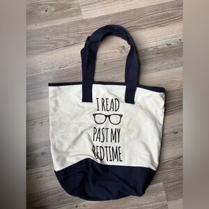 Canvas Tote Bag with Fun Quote